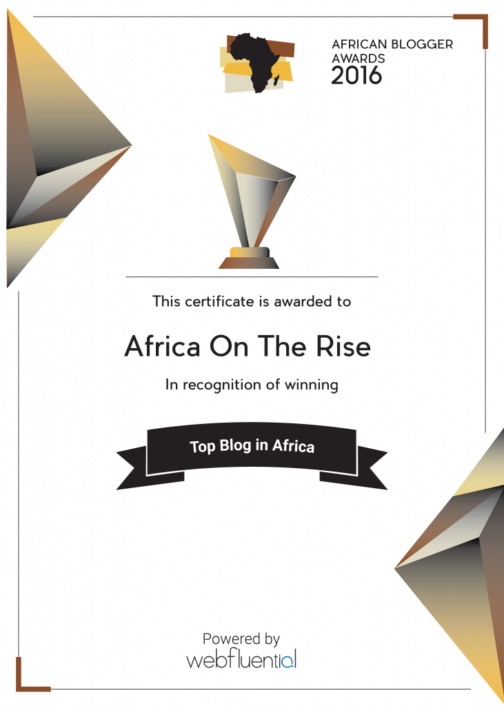 Africa-OnTheRise Wins African Blogger Awards for Top Blog about Africa